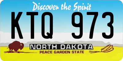 ND license plate KTQ973