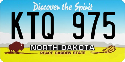 ND license plate KTQ975