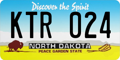 ND license plate KTR024