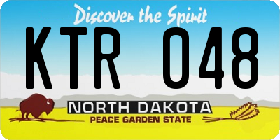 ND license plate KTR048