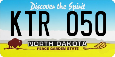 ND license plate KTR050