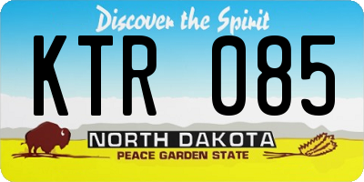 ND license plate KTR085