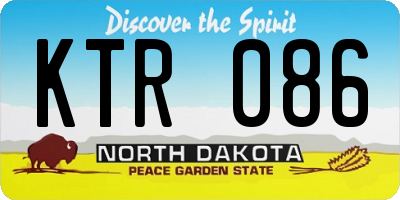 ND license plate KTR086