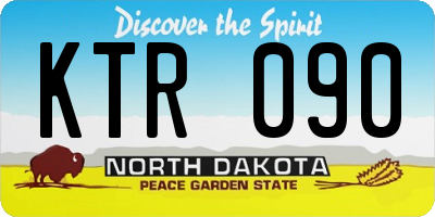 ND license plate KTR090