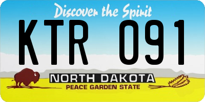 ND license plate KTR091