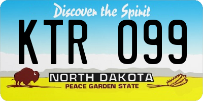 ND license plate KTR099