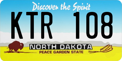 ND license plate KTR108