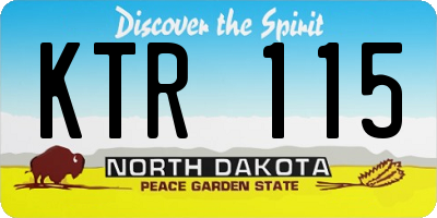 ND license plate KTR115