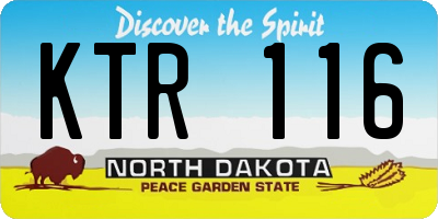 ND license plate KTR116