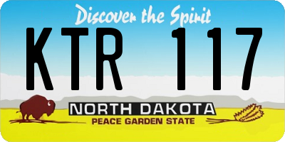 ND license plate KTR117