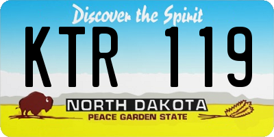 ND license plate KTR119