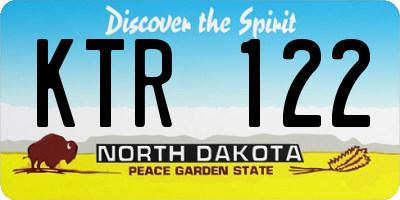 ND license plate KTR122