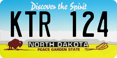 ND license plate KTR124