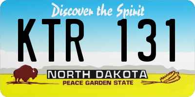 ND license plate KTR131