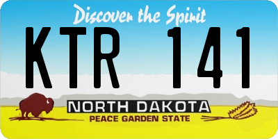 ND license plate KTR141