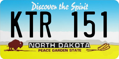 ND license plate KTR151