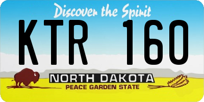 ND license plate KTR160