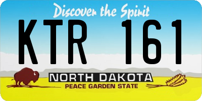 ND license plate KTR161