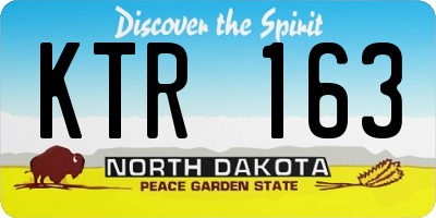 ND license plate KTR163