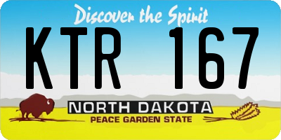 ND license plate KTR167