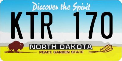 ND license plate KTR170