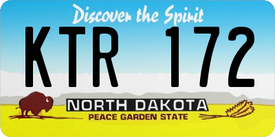 ND license plate KTR172