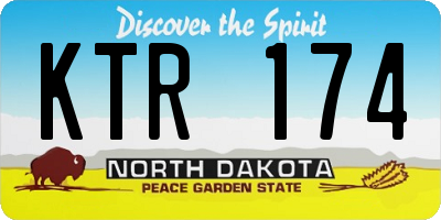 ND license plate KTR174