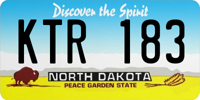 ND license plate KTR183