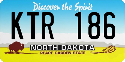 ND license plate KTR186