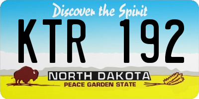 ND license plate KTR192