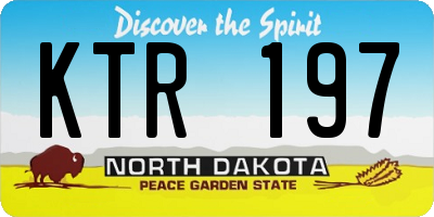 ND license plate KTR197