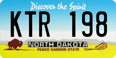 ND license plate KTR198