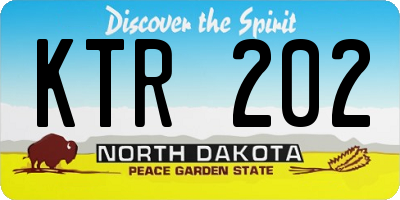 ND license plate KTR202