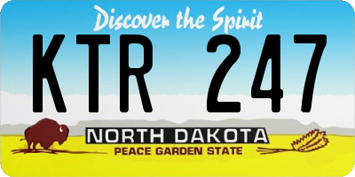 ND license plate KTR247