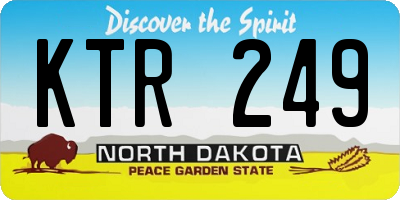 ND license plate KTR249
