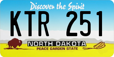 ND license plate KTR251