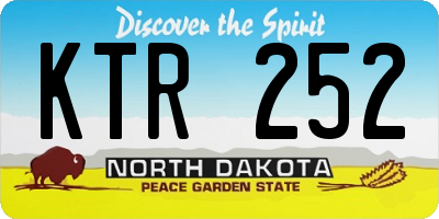 ND license plate KTR252