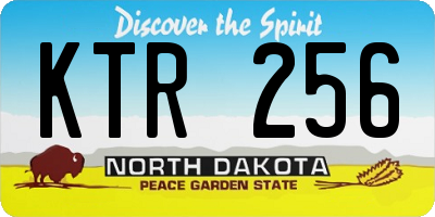 ND license plate KTR256