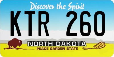 ND license plate KTR260