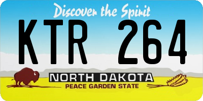 ND license plate KTR264