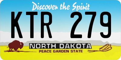 ND license plate KTR279