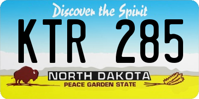 ND license plate KTR285