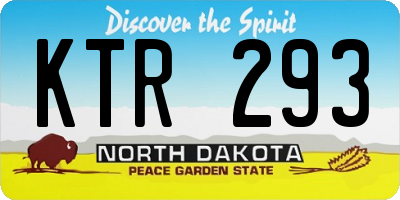 ND license plate KTR293