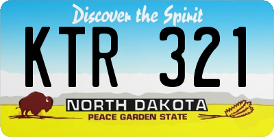 ND license plate KTR321