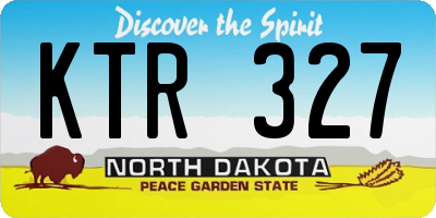 ND license plate KTR327