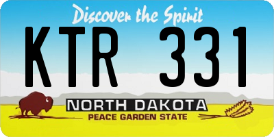 ND license plate KTR331