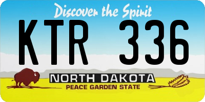 ND license plate KTR336