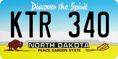ND license plate KTR340