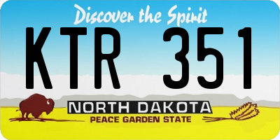 ND license plate KTR351