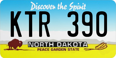ND license plate KTR390